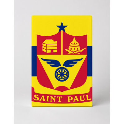 Saint Paul City Flag — Minnesota Municipal Seal Canvas Wall Art