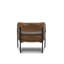 Fauteuil demi-tonneau en cuir Rosanna