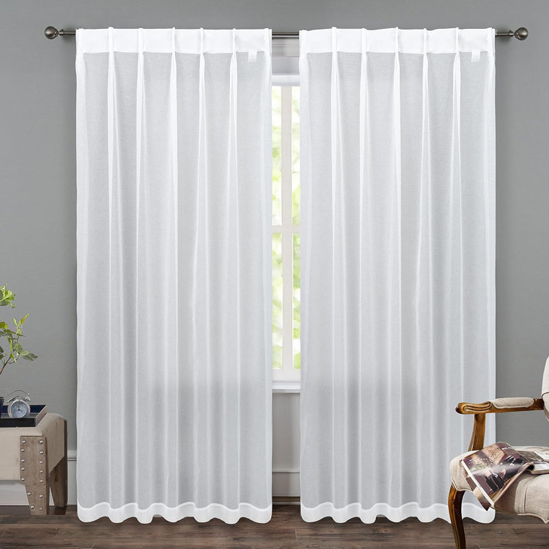 Rideau en polyester Darda, L 52 po x L 84 po