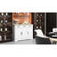 Buffet armoire, 3D / 3D, blanc, grand espace de rangement pour armoire de salon - configuration 3D3D, capacité généreuse, peinture supérieure