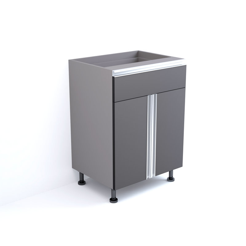 Premium Garage Modular Storage Base Cabinet with Adjustable Legs, Soft-Close Drawer & Door, Integrated Handles, Heavy Duty Plywood Box Construction, Tool and Equipment Organizer, 24 inch