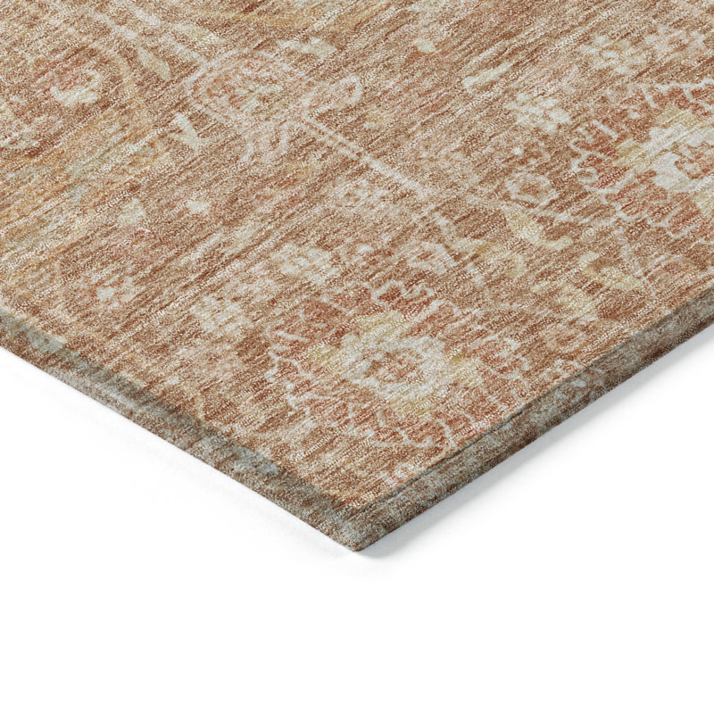 Machine Washable Indoor/Outdoor Segin ACN1133 Coral Rug, Rectangle 1'8" x 2'6"