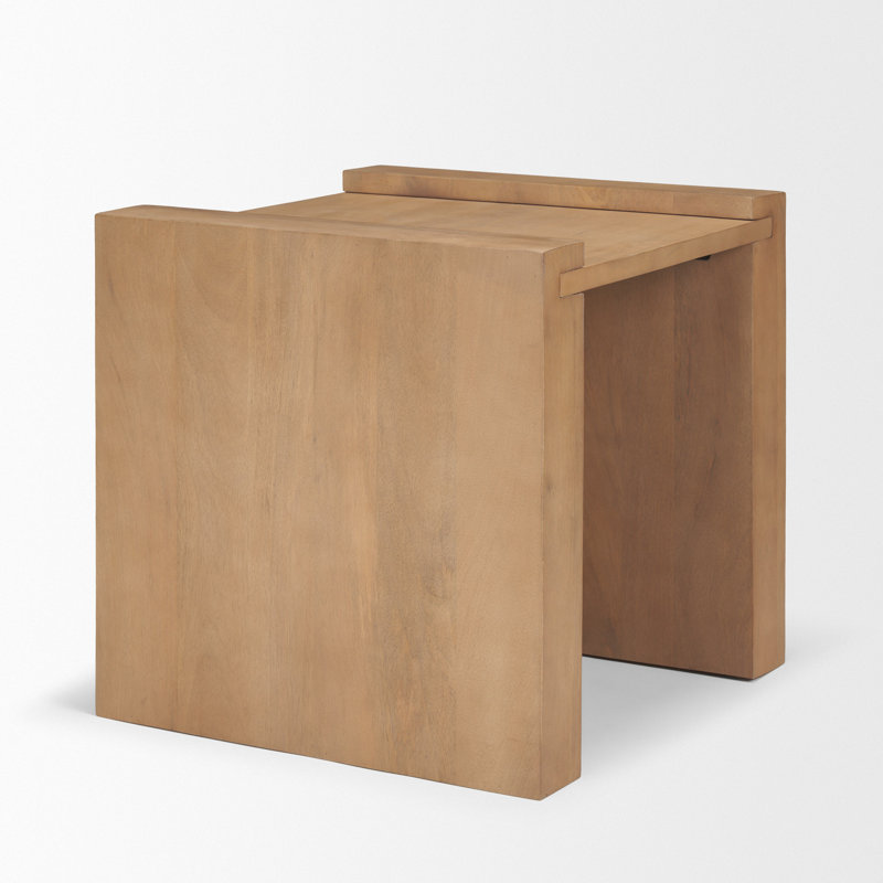 Wesson Light Brown Wood Accent Table, Brun