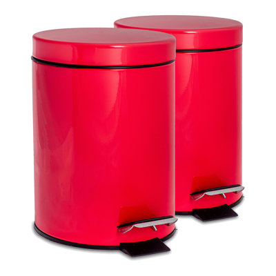 Harbour Housewares - Round Bathroom Pedal Bins