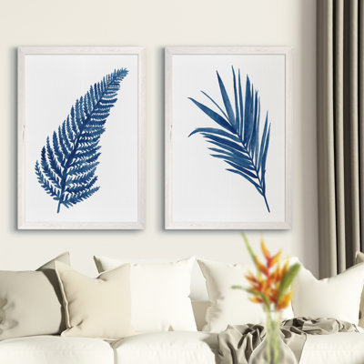 " Indigo Botanica III " by Vincent Van Gogh 2 - Pieces