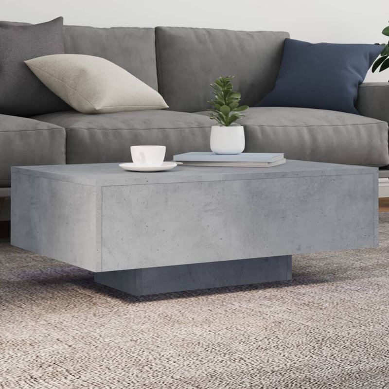 Cueto Four Leg Coffee Table, Concrete Grey