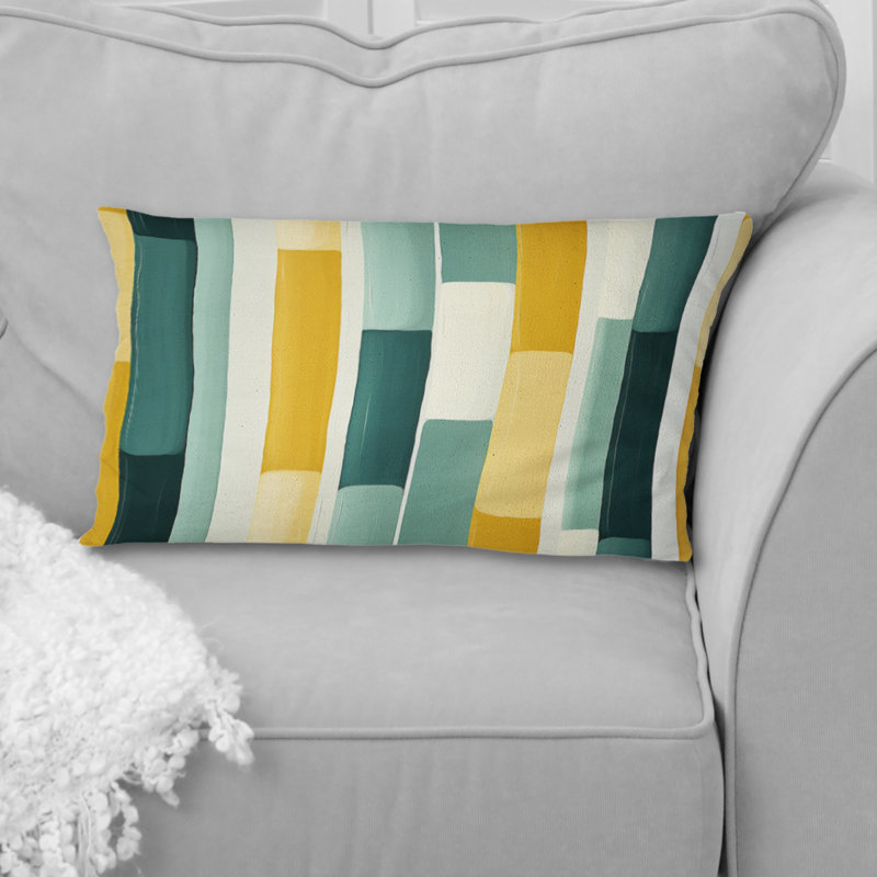 Coussin décoratif rayé Jungle