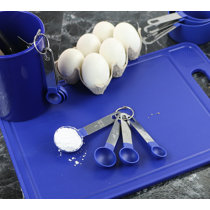 Oster Bluemarine 8 Piece Collapsible Measuring Cup and Spoons Set in Dark Blue