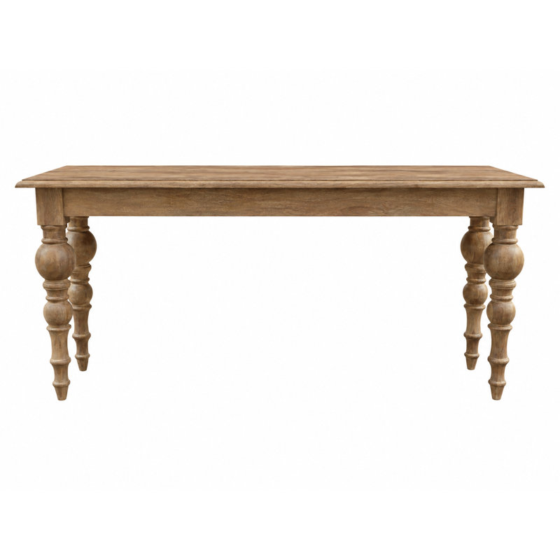 Console en bois massif 70 po Jachin, Blanc délavé