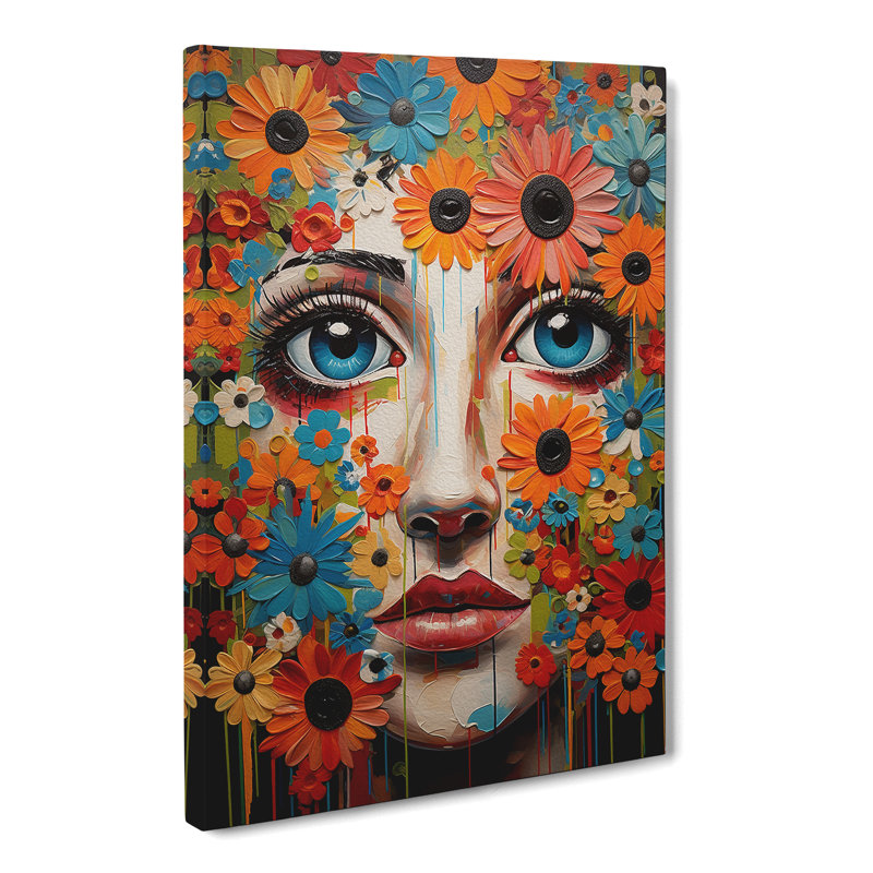 Floral Expressionism No.2 - Wrapped Canvas Print, 76cm H x 50cm W x 3cm D