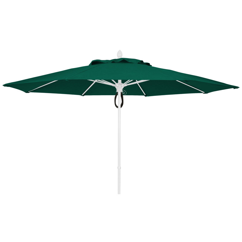 Parasol de marché 11 'Prestige, Vert forêt, Blanc