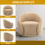 Fauteuil demi-tonneau pivotant rembourré Aunna-1325850124