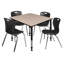 Ensemble de table de salle à manger et de chaises Kee Square-73412850-73412843