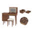 Vantiy Desk With Mirror And LED Lights, Dressing Table With Flip-Top Tabletop, 3 Drawers