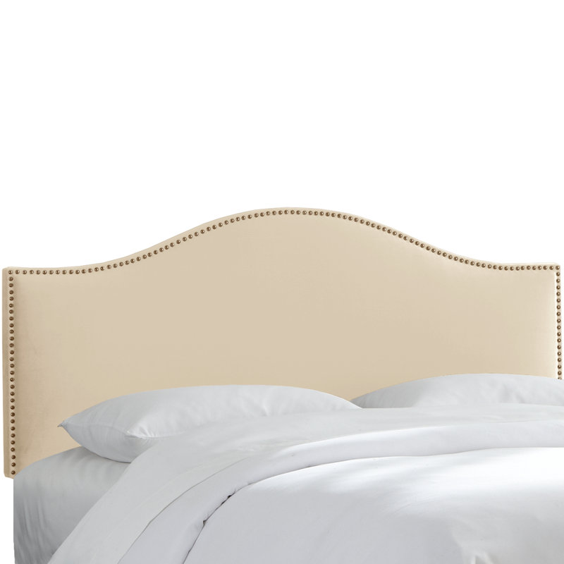 Tête de lit tapissier , Simple, Velours perle classique