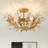 4 - Light 23.6" Dimmable Crystal Semi Flush Mount
