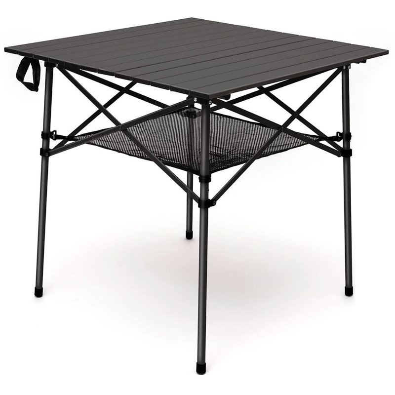 Table pliante portative 27,5 po, Brun-noir