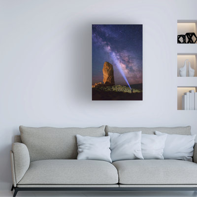 Art mural sur toile tendue - «Astral Rock Landscape» par Royce Bair pour décoration de salon, de chambre à coucher ou de bureau - 16 x 24