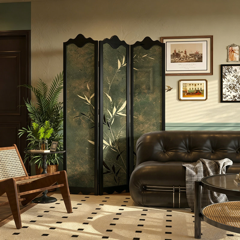 Cloison en bois massif Mid-Century Wabi-Sabi
