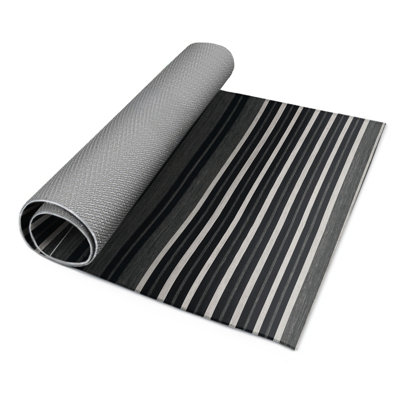 Tapis intérieur / extérieur noir HorizontalStripes