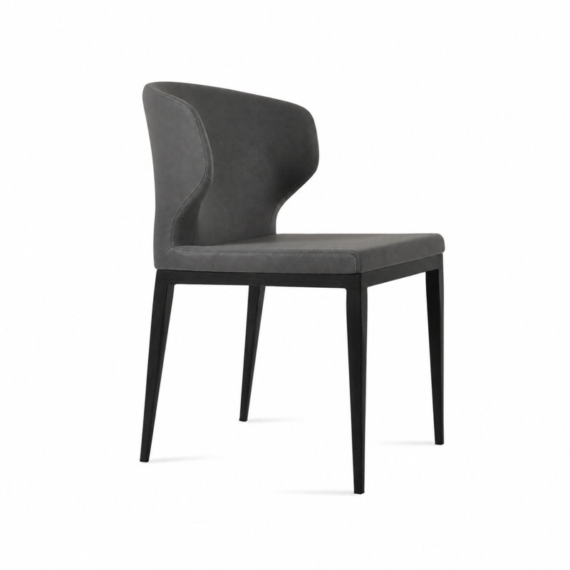 Amed Mw Side Chair, Black, PPM Grey