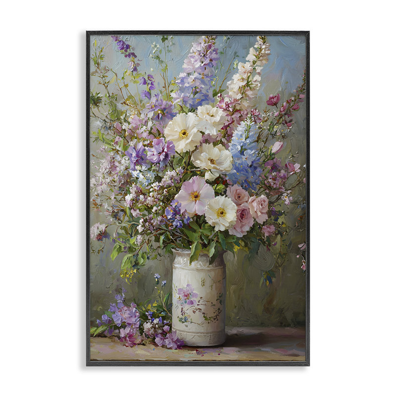 Fleurs dans un vase Southern Country, estampe numérique, design par Franklyn Gregory, H 18 po x l 12 po