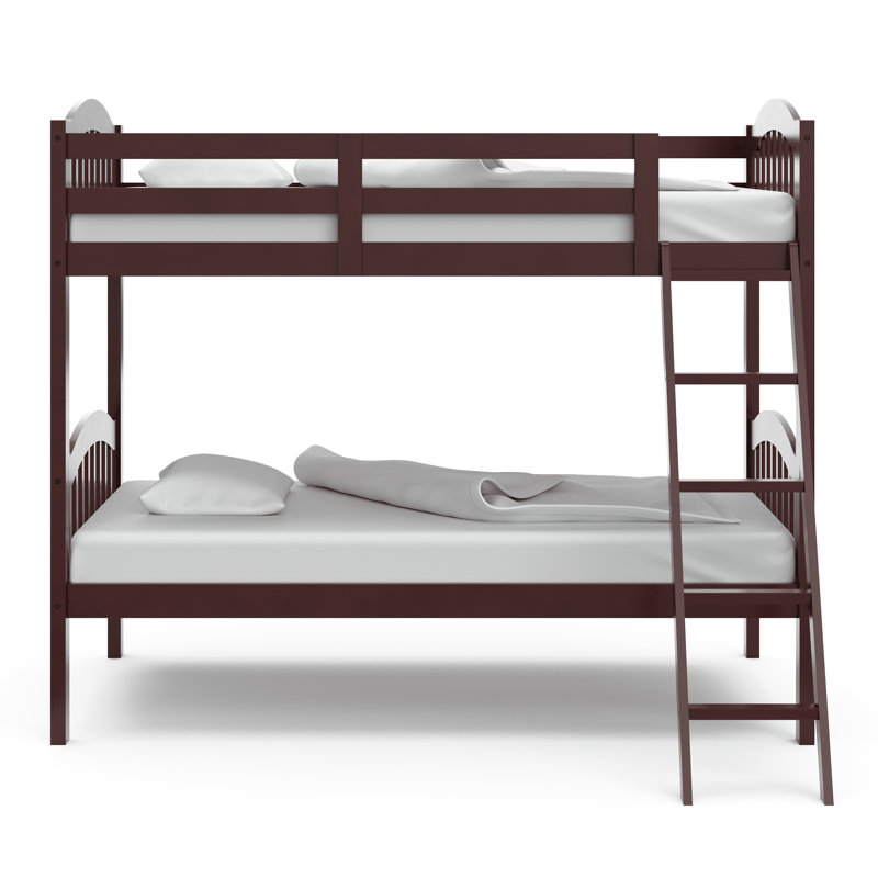 Long Horn Twin Over Twin Solid Wood Standard Bunk Bed by Storkcraft, Espresso