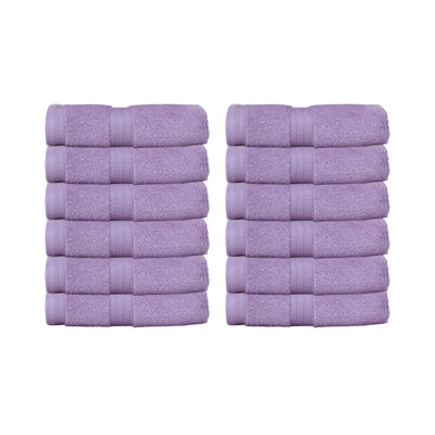 Essuie-mains 100% coton Elegance Essentials 550GSM Zero Twist (ensemble de 12) - 13 po x 13 po