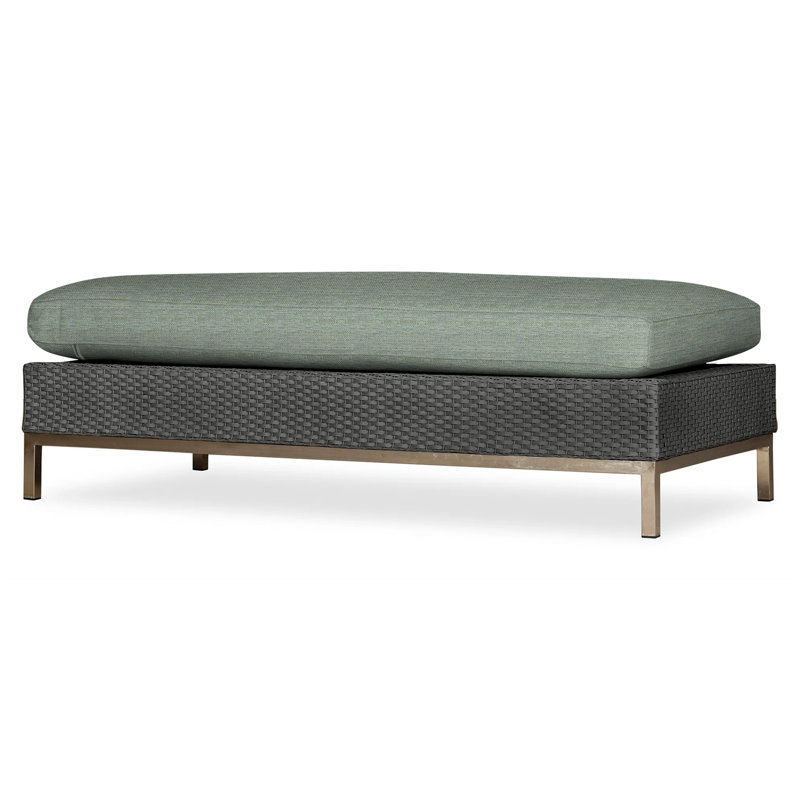 Elements Outdoor Ottoman, Demo Skyway, Hickory