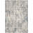 Rectangle  Abstract Machine Woven Polypropylene Indoor / Outdoor Area Rug in Ivory/Gray/Blue-52227642