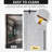 44"-48" W x 76" H Frameless Single Sliding Shower Door with Soft-Closing, Clear Tempered Glass and Stainless Steel Accessories-99354136