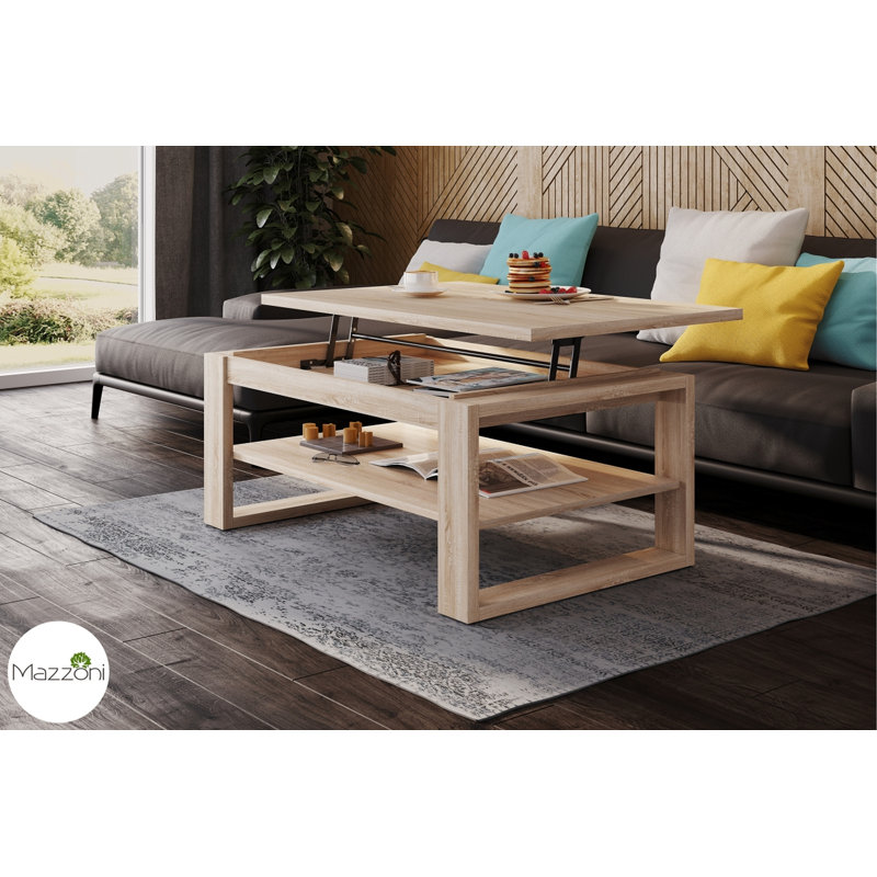 Sled Coffee Table with Storage, Sonoma Oak