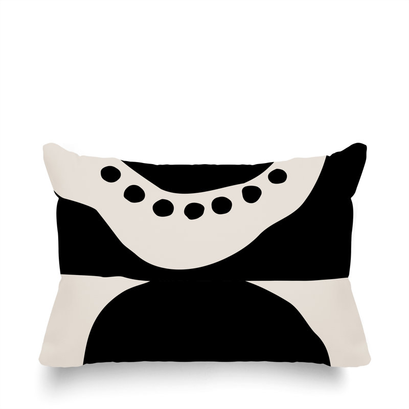 Coussin lombaire réversible intérieur / extérieur Sofi Minimalist, H 14 po x l 20 po, Crème, crème