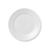 White Fluted Half Lace Royal Copenhagen 8.66" Salad or Dessert Plate