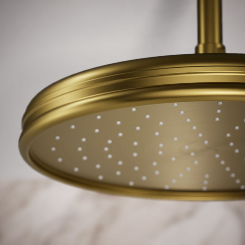 Rain Fixed Shower Head, Vibrant Brushed Gold