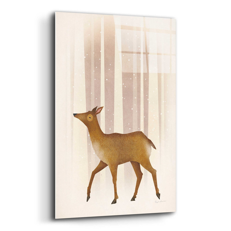 «Snowy Doe» par Ryan Fowler, H 16 po x l 12 po x P 0,13 po