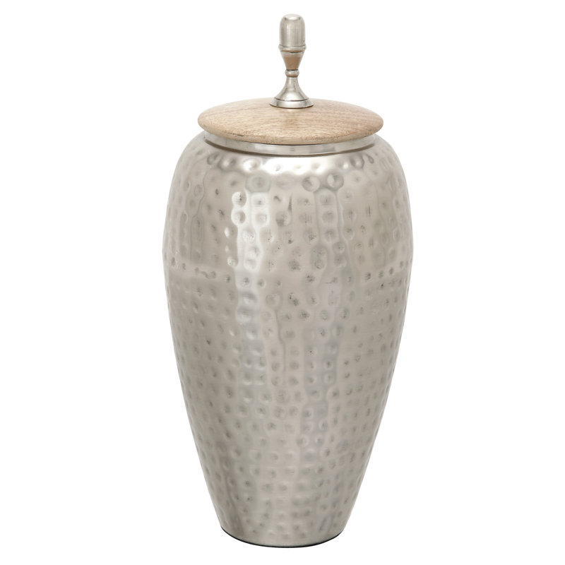 Metal Silver Decorative Jars