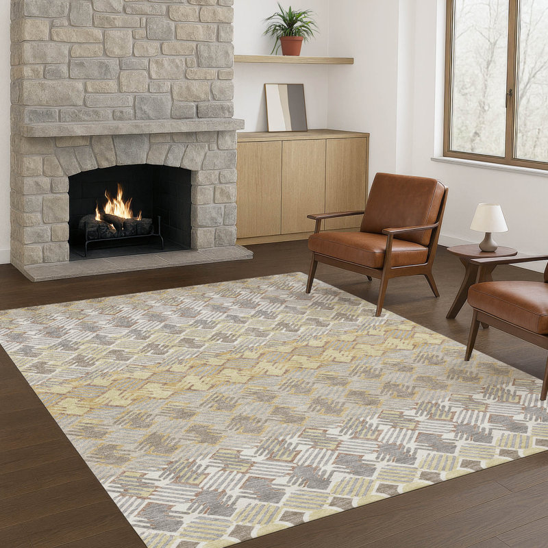 Tapis intérieur / extérieur lavable à la machine Chantille ACN2773, Blé, 8 pi x 10 pi