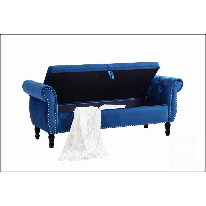 Aijia Velours de rangement multifonctionnel de 63 po, Bleu
