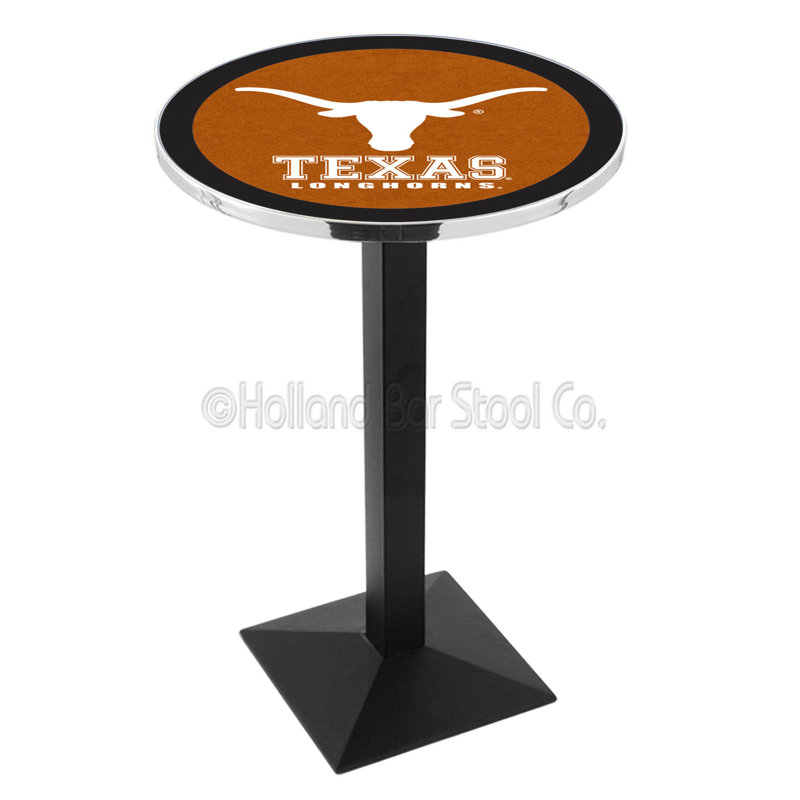 Round Metal Base Dining Table, Black Wrinkle, Washington State University