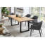 Seraphine Oak Solid Wood Top Metal Base Dining Table-187841108