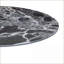 Table basse en marbre noir texturé 17,5 po avec base en acier, peu encombrante Robuste pour le salon