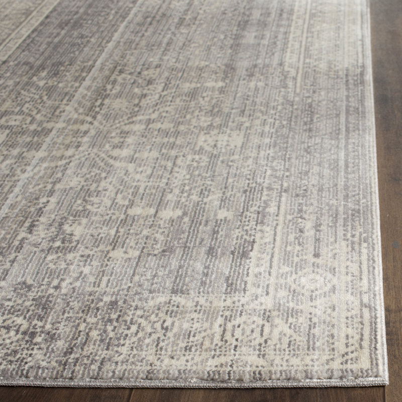 Tapis oriental mauve / gris Aubree, Rectangle 5 pi x 8 pi