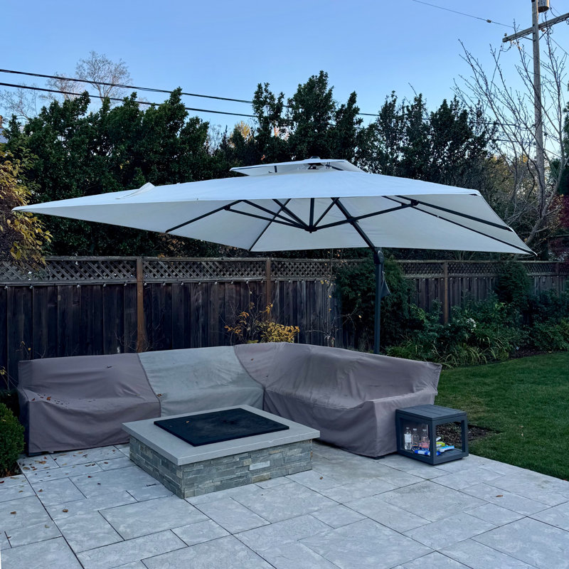 Parasol carré 12 po, Toile naturel
