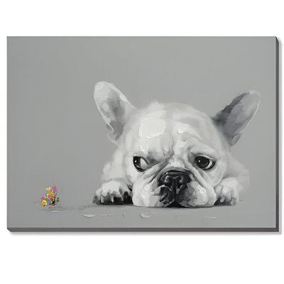 Dog With Butterfly 50% Hand-Painting