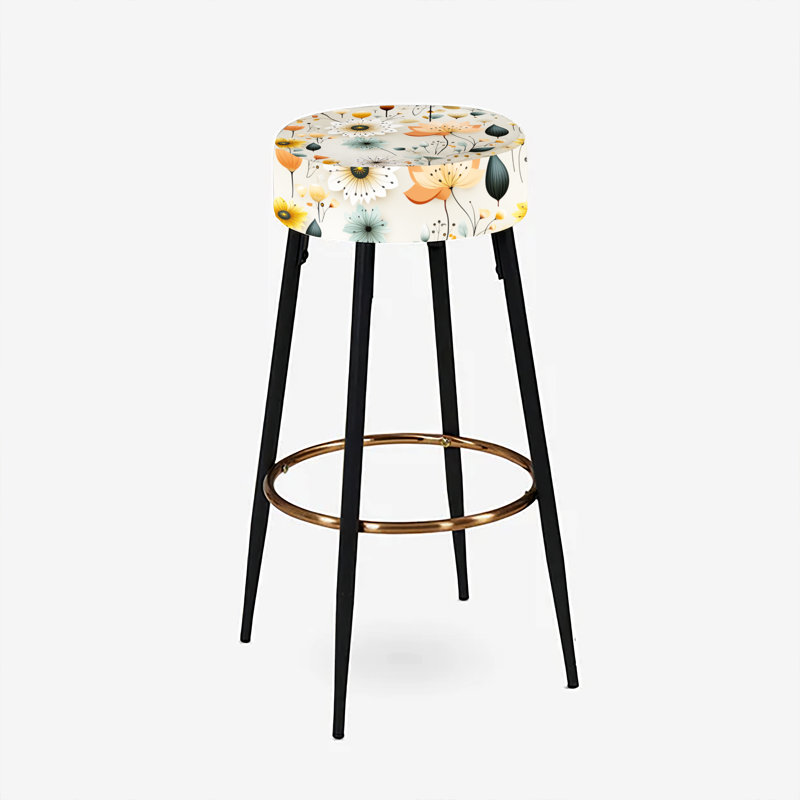 Ensemble de 2 tabourets à imprimé animal, Scandinavian Midcentury Bliss
