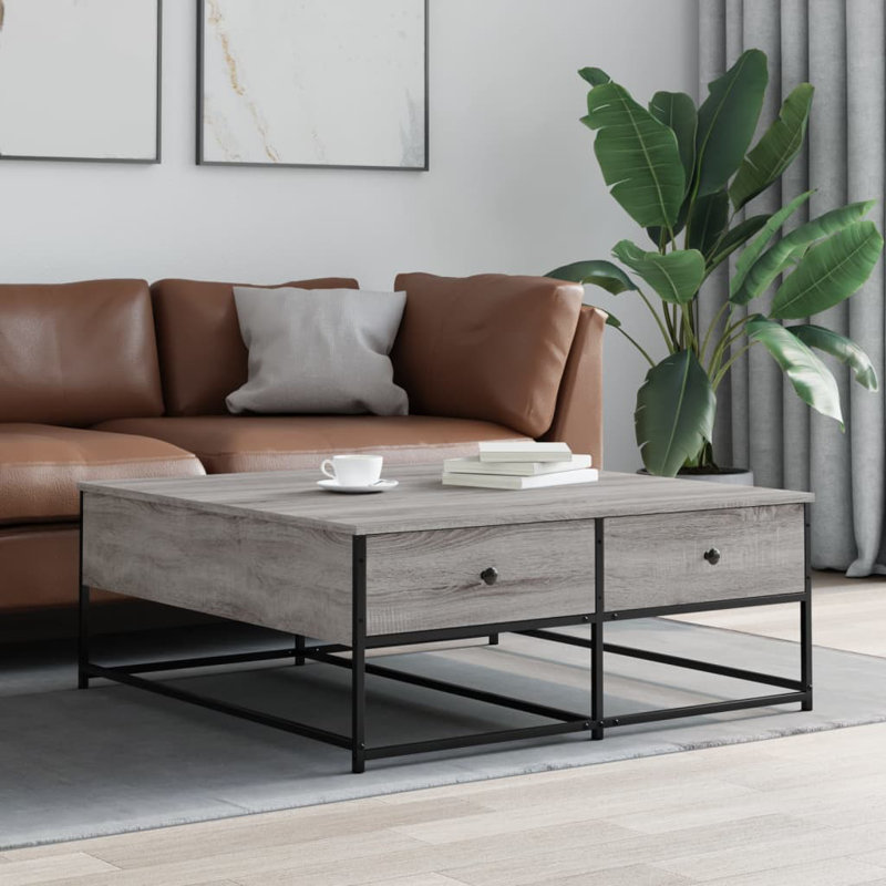 Gakona Frame Coffee Table with Storage, Grey Sonoma