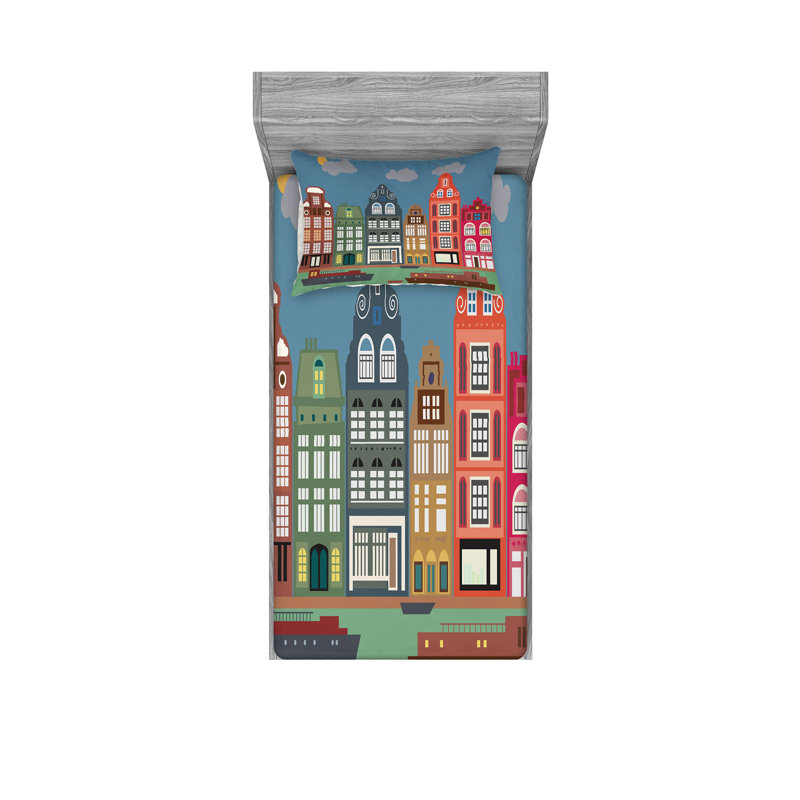 Ensemble de draps Amsterdam, Ensemble de draps pour lit simple avec drap-housse