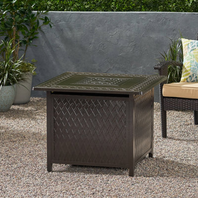 Ernesto Square Aluminum Propane Fire Pit Table