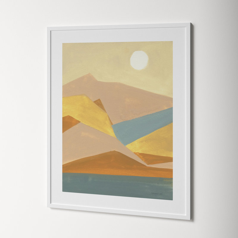 Retro Abstract I Southwest Mountains by Danhui Nai, 41.25" H x 33.38" W x 0.88" D, White Framed Paper